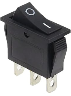 1PCS KCD3 Rocker Switch ON-OFF ON-OFF-ON 2 Position 3Pins Electrical equipment With Light Power 16A 250V / 20A 125V AC(3PIN Black)