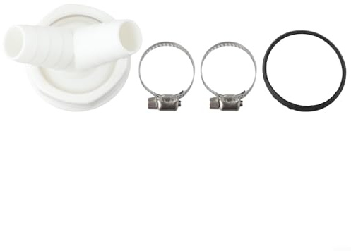 Y-Schlauchadapter für Waschmaschine und Spülmaschine mit Doppelanschluss und auslaufsicheren Dichtungsclips, kompatibel mit 19 x 24 mm Schlauchdurchmesser