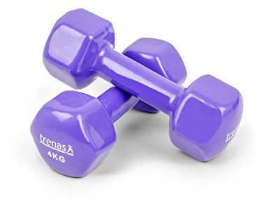 Kurzhanteln | 2er Set | Hantelset | je 4 kg | Hanteln für Frauen und Männer | Fitness und Krafttraining zuhause und im Fitnessstudio | 2x 4 kg | Hexagon