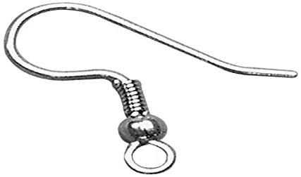 Rayher Ohrhaken, Chirurgenstahl, 20 mm, Btl. 6 Stück, Ohrhänger, Ohrring Haken, zur Herstellung von DIY-Ohrringen, 2127800