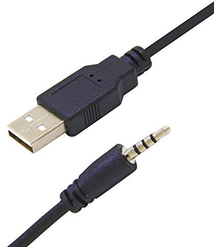Ancable Cable Carga USB de Repuesto 1M para Auriculares JBL Synchros E40BT/E50BT/ J56BT Cable deCarga USB 2,5 mm