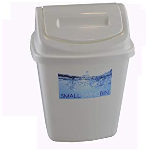 Royle Brights Plastic Bin with Swing Lid 5l Capacity Ideal for Bathroom, Bedroom or Home Office