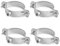PRIOstahl® Rohrschellen aus Edelstahl V2A f. Stockschrauben - Rohrhalter Rohrbefestigung Rohr (1 1/2 Zoll, 45-52mm, 4 Stück)