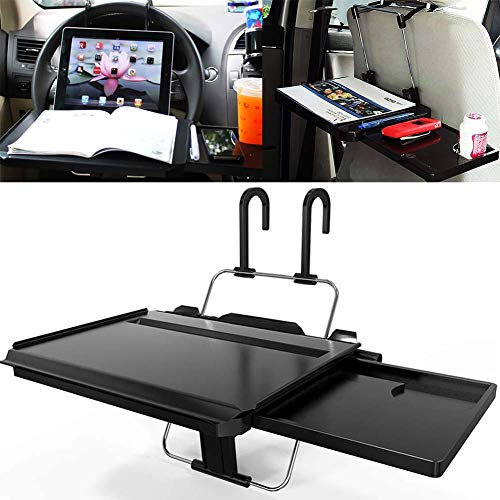 ZOOENIE Auto Multifunktionstisch Lenkrad Schreibtisch Tisch Auto Organizer Laptop Tablett Multifunction Auto Getränkehalter Esstisch für Laptop Getränk Speisen Notebooks