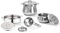 Barazzoni Batteria Tummy 8 pezzi, acciaio inox 18/10, Made in Italy