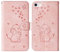 Tiyoo Mobile Phone Case for iPhone 6 Plus/6S Plus Sculpture Leather Cute Baby Elephant Cartoon Wallet Protective Case Magnetic Case (Pink)
