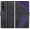 MOBESV Hülle für Xiaomi Mi Note 10 / Mi Note 10 Pro Handyhülle, Lederhülle mit Kartenfach, Klapphülle mit Ständer, Flip Case Handytasche Schutzhülle, Schwarz/Violett