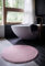 WECONhome Basics Badteppich, Badematte, kuscheliger Flauschiger weicher Flor, rutschfest und waschbar, Joris (90 cm rund, rosa)