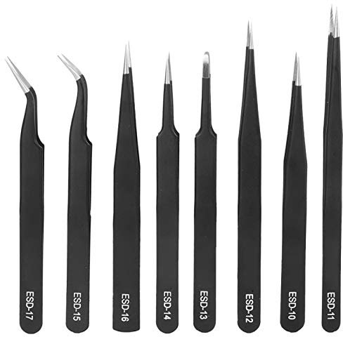 Pince à épiler de précision Eagle Tsui HL 10 15A Pince à épiler extra fine élargie pour fonctionner dans les pièces électroniques
