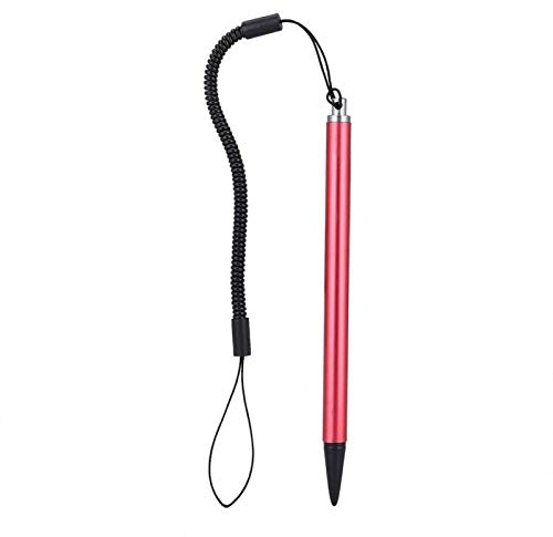 Stylo Tactile avec Corde à Ressort, Stylet de Peinture à écran Tactile résistif Universel Stylet résistif avec Corde à Ressort Anti-Perte, pour PDA, PDA, Tous Les appareils à écran résistif(Rouge)