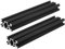 2pcs 500mm 2040 Aluminiumprofil Extrusions Frame Europäische Norm Eloxierte schwarze Linearschiene für 3D-Drucker und CNC-DIY-Lasergravurmaschine (500MM)