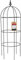 KADAX Rankobelisk de acero con recubrimiento de polvo, enrejado 3D, obelisco, columna para enredaderas, pérgolas, columnas independientes, enrejado (altura: 120 cm, redondo)