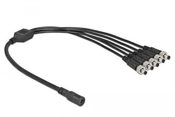 Delock DC Verteilerkabel 5,5 x 2,1 mm 1 x Buchse zu 5 x Stecker verschraubbar
