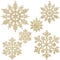 Sea Team Weihnachtsbaumschmuck aus Kunststoff, glitzernd, Schneeflocken, 2, 3, 4 Zoll, 36 Stück, Gold