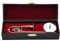 Cyrank Miniatur-Posaune aus Kupfer mit Ständer und Koffer, Mini-Musikinstrument, Miniatur-Replik, vergoldetes Instrumentenmodell, Musikalische Heimdekoration, Ornamente