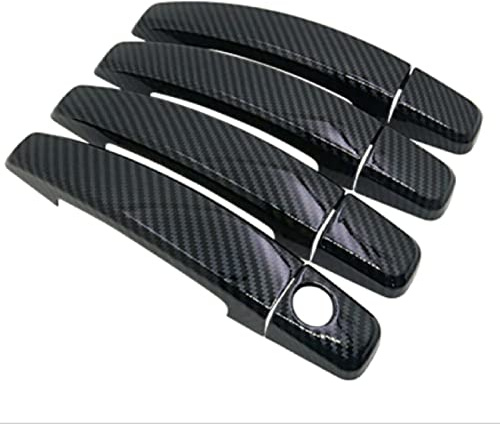 Carbon Fibre Effect Door Handle Cover for Vauxhall Astra (04-15), Insignia (08-17), Corsa (06018)