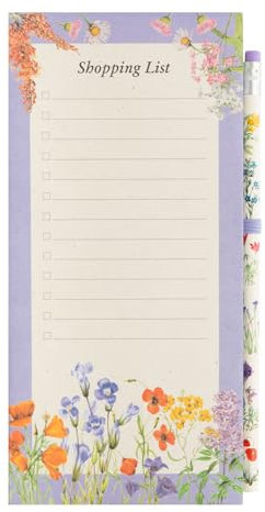 Grupo Erik Notizblock Klein Wild Flowers - Einkaufsliste Magnetisch Kühlschrank - Notizzettel To Do Liste Block