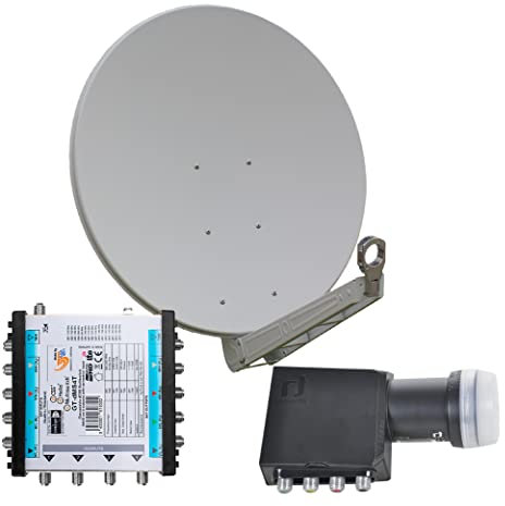 Gibertini OP 85 SE - Alu-Antenne - weiß - 64 Teilnehmer mit Unicable-Multischalter