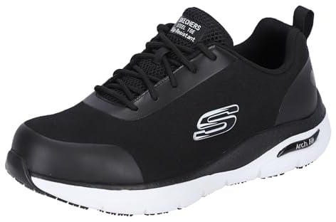 Skechers Arbeitsschuhe Herren S3 SRC ESD - Arch Fit Sr Ringstap Sneaker | Herausnehmbare Innensohle - Nach EN ISO 20345-2011 - Zertifizierte Fußgewölbeunterstützung