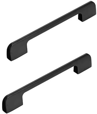 Schubladengriffe Schwarz Lang, 2 Stück Schrankgriffe Modern, Massive Aluminiumlegierung | Eloxierte Oberfläche, Länge: 60 - 1000 mm Bügelgriff, Schrank Zieht Griffe Küchenschrank Türgriffe-60mm/2.3in