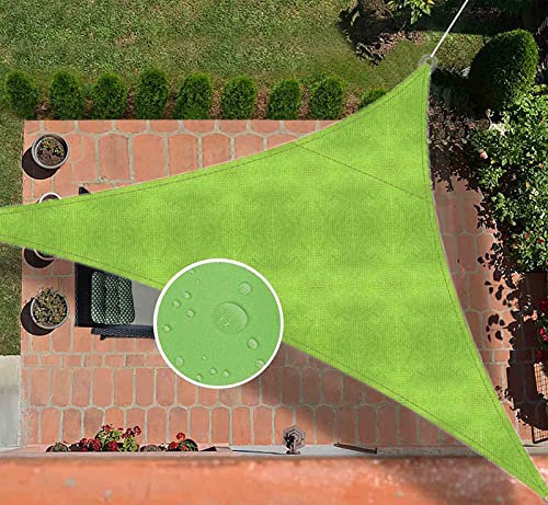 Tenda a Vela Ombreggiante Impermeabile Triangolo Rettangolo Tenda da Sole Parasole e Protezione Raggi UV per Esterno Terrazza Giardino,Verde,6x6x6m