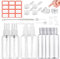 Lot de 21 Pièces Kit Voyage transparents, 100 ml Flacons Vide de Voyage, Ensemble Flacon Spray Vide, contenants liquides rechargeables Kit de Bouteille de Voyage