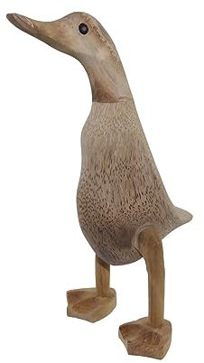 trendforge® - Handgefertigt zum Bemalen - Deko-Enten aus Teakholz - Vielfältige Modelle - Natürliche und hochwertige Holzfiguren für den Innen- und Außenbereich - einzigartiges Geschenk