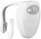 plplaaoo LED Toilettenlicht, Motion Sensor WC Nachtlicht Batteriebetriebenes Toilettenlicht Toilettenbeleuchtung 8 Farben für Badezimmer Hause, Langlebige USB-Aufladung, Toiletten-Induktionslampe