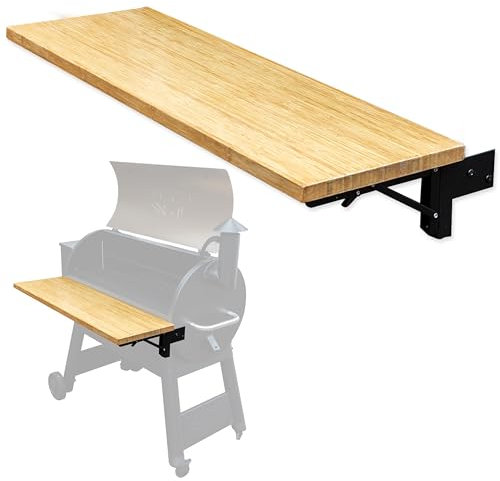 Iron Forge Tools 37,5 x 12 Holz Klappgrill Regal Zubehör - Holzkohlegrill Zubehör für Pellet Smoker Grill - Kompatibel mit Traeger Pro 34, Pro 780, Ironwood 885 Series Texas Elite, Eastwood