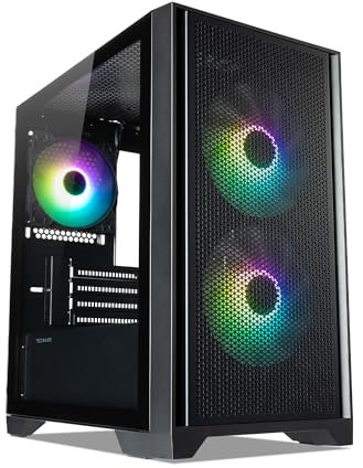 TECWARE NEO M2 TG ARGB Mini Tower Case Black mATX Case w/ 2 x 140mm &1 120mm Fans