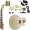 ELODEK Professional Electric Guitar Kit - All-in-One Mahogany Okoume Body, Flame Maple Veneer - DIY Build Your Own Electric Guitar - Complete Kit - Color: 01
