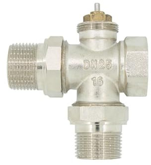 HEXEH 1 Zoll Bass 3-Wege-Heizkörperventil-Regulierungsheizkörperregler Dn25 for Thermostatventil-Antriebskopf