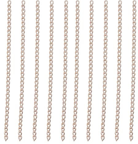 XHTLLO Catena a Maglie in Rame da 32,8 Piedi, Collana a Catena a Maglie Fai da Te di Lunghezza Tagliabile, Catena per Creazione di Gioielli in Metallo in Stile Elegante, per Banchetti(d'oro)