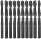sourcing map 10 brocas Jobber de 12 mm con revestimiento de nitruro de acero de alta velocidad (HSS) 4241 brocas helicoidales para acero inoxidable, cobre, aleación de aluminio, metal, madera,