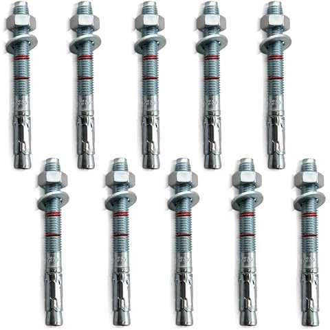 Schwerlastdübel M12x160 verzinkt 10 Stück - ETA Zulassung | Option 7 für ungerissenen Beton | Beton-Anker für schwere Lasten | Bolzenanker Betonanker Ankerbolzen Schwerlastduebel | M8 M10 M12