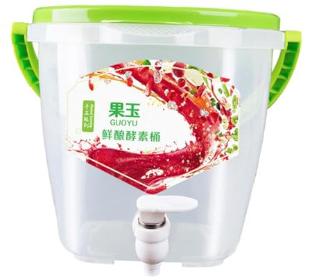 Folpus Dispensador de Bebidas con Cubo de líquido para Preparar Cerveza, Barril de Jugo de 5 litros de Gran Capacidad, Jarra de Bebidas para Cocina, Fiestas,