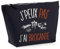 Trousse Noir Brocante J'peux Pas | Pochette Toilette Maquillage Idée Sac Cadeau