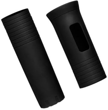 harayaa Microphone Handle Cover Mic Handle Sleeve Shakeproof Rubber Mic Protective Sleeve Holder for Party KTV Stage Wedding, Black