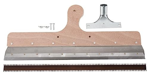QWEXOB Großflächenrakel - Stehrakel gezahnt mit Steckvorrichtung - Breite: 560mm - Zahnbreite: ca. 2mm, Zahnhöhe: ca. 3.5mm, Zahn-Lückenbreite: ca. 4mm - inkl. Ersatzzahnleiste