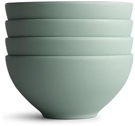 Year & Day Outdoor Set of 4 Unbreakable Lightweight Small Bowls, Plant Derived, Palm Green, 5.75 inch