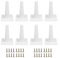 Smaxcn 8pcs 4 6/8 inch (12cm) White Metal Furniture Legs, Adjustable Straight Metal Cabinet Legs