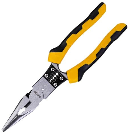 Zuasdvnk Elektriker-Abisolierzange, Elektrozange,Hochleistungs-Elektrodrahtzange - Spitzzange, Abisolierzange, Zange zum Greifen, Verdrehen und Schleifen von Drähten