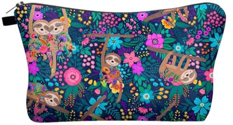 UEAVOID Trousse de Toilette de Voyage Organisateur Sac à Cosmétiques pour Femmes Hommes et Filles (Motif Paresseux)