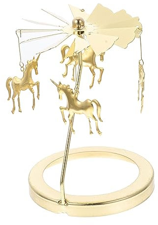 Amosfun 1 Set Rotierenden Leuchter Abdeckung Eisen Material Dekorative Leuchter Kerze für Romantische