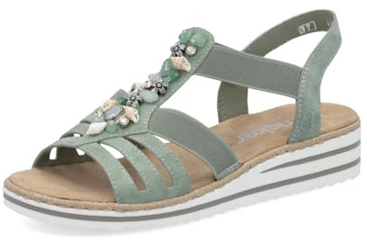 Rieker Damen Riemchen-Sandalen V0649-62 Weite Schmal Pull-on