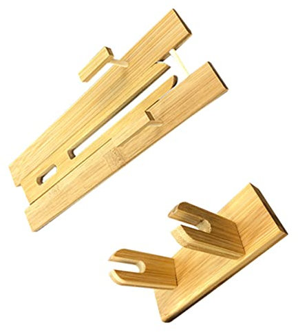 ABOOFAN 2pcs Folding Fan Storage Rack Bamboo Fan Display Base Stand Round Holder for Home Office Living Room Art Gallery