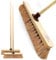 Garden Broom Outdoor Heavy Duty, 18 Inch Yard Brush with 100% Natural Soft Coco Bristles, Multipurpose Soft Broom Outdoor for Wet and Dry Cleaning, Easy to Use, No Need to Bend (PACK OF 2)