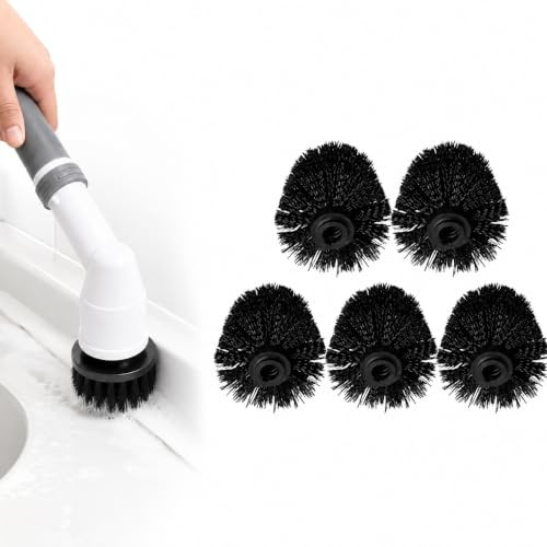 Beavorty 5 pcs Toilet Brush Heads Replacement Bathroom Brush Replacement Head with Firm Dense Bristles Toilet Head for Household Bathroom Office Dormitory and Apartment Cleaning