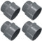 QUARKZMAN 4 Pcs Union PVC Raccord De Tuyau 2 Adaptateur Mâle Fileté Connecteur De Tuyau Adaptateurs De Vidange D'évier pour Connecter des Tuyaux, Gris