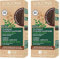 LOGONA Naturkosmetik Pflegende pflanzliche Haarfarbe, Veganes Haarfarbe-Pulver mit Bio-Henna für intensive Farbe und Glanz, Pflanzenhaarfarbe in Kaffeebraun (Braun), 1 x 100g (Packung mit 2)